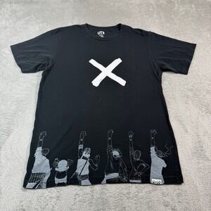 ONE PIECE x UNIQLO T Shirt Mens Small Black Shonen Jump 50th Cross Mark Anime